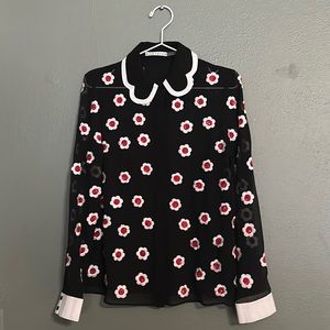 Alice and Olivia Embellished Party Top